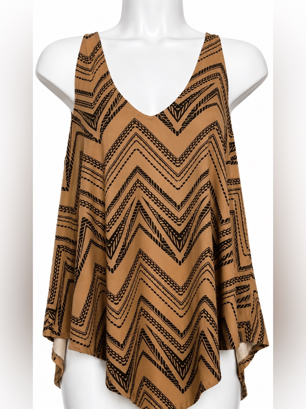 Hot Ginger Brown and Black Women's Top (393)